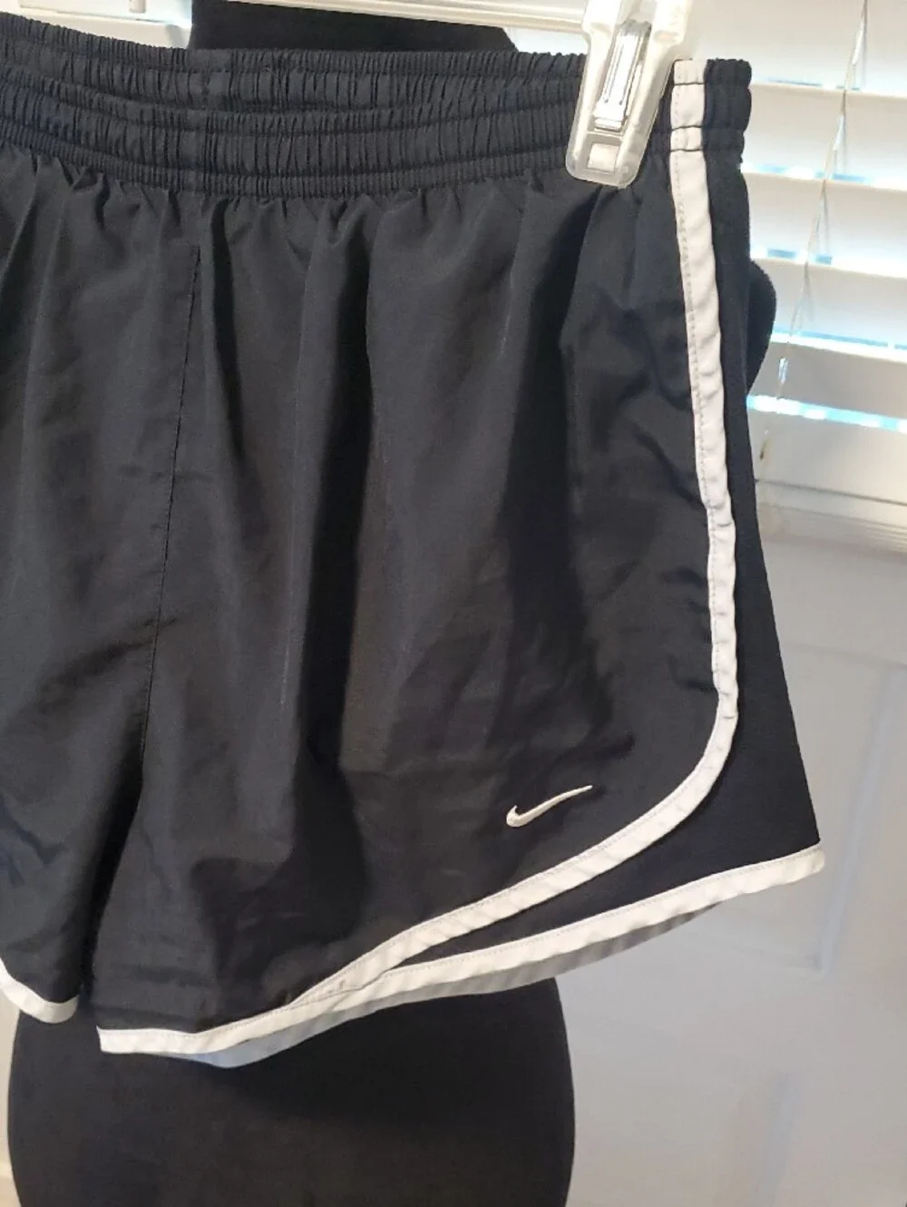 Nike Black Athletic Shorts with White Trim
